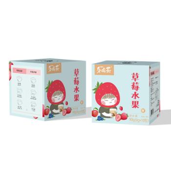 美灵宝多喝茶草莓水果茶盒装9g*10包