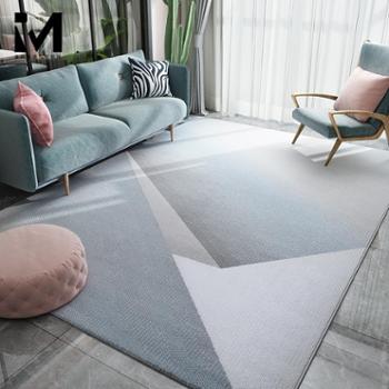 新款网红客厅格子地毯简约现代几何图卧室网红家用沙发毯茶几垫满铺