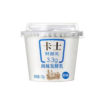 卡士&nbsp;鲜酪乳3.3g乳蛋白风味发酵乳(原味)&nbsp;100g*3