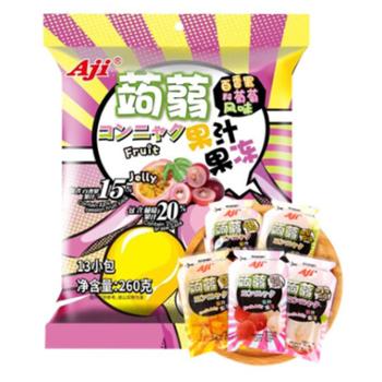 Aji 蒟蒻果汁果冻(百香果和葡萄风味) 260g