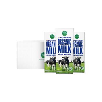乐荷 有机全脂纯牛奶 200mL*24