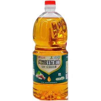 粤众佳源 压榨一级纯正花生油腰提手瓶装 1.6L