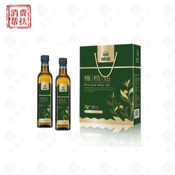 硒海 初榨橄榄油 礼盒装 500ml*2瓶/盒