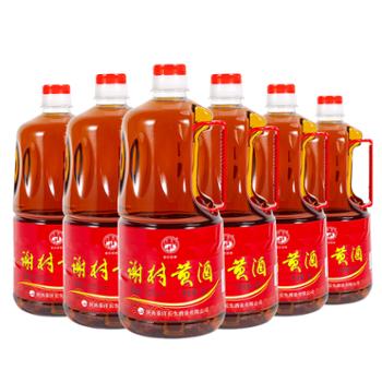谢村桥 10度圆壶谢村黄酒半甜型糯米黄酒 2L*6瓶/箱