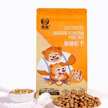 熊抱&nbsp;西北甘肃天水特产坚果原味松子薄皮开口休闲零食干果炒货原味&nbsp;400g*1