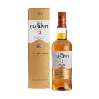 格兰威特 (THE GLENLIVET)单一麦芽 苏格兰 威士忌 醇萃 12年陈酿 700ml 雪莉桶 40度