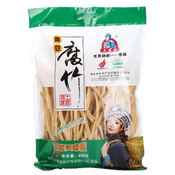 土家爱 黄豆腐竹600g+黑豆腐竹620g 各1袋