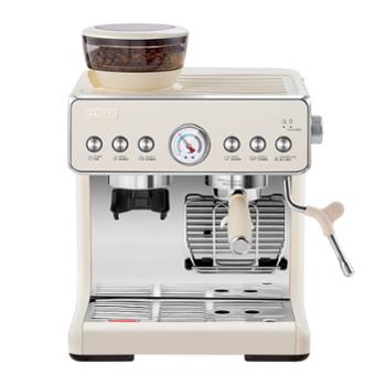 小熊（Bear）咖啡机双加热双泵半自动意式咖啡机 研磨一体机 手动奶泡 KFJ-E30Q5