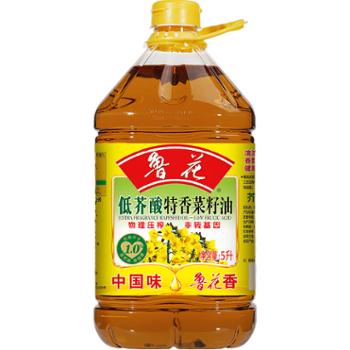 鲁花 食用油低芥酸菜籽油香味家族特香菜籽油 5L