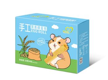 青苗牵手 手工黑青稞蛋卷 80g/盒*4盒 精选原粮 入口酥香