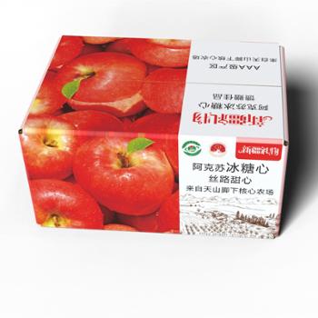 伊果农业 新疆阿克苏冰糖心苹果 产地直发 一果一码 6斤/9斤 礼盒装 顺丰包邮 单果果径80mm-90mm