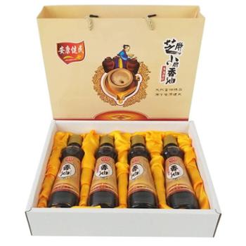 安康建民 芝麻香油礼盒 小磨香油 320ml*4瓶