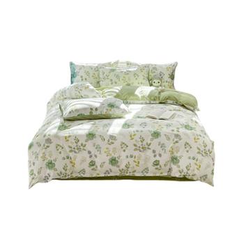 樵纪&nbsp;40支全棉印花床上四件套&nbsp;家用床单被套床上用品