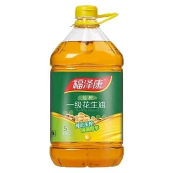 福泽康 压榨一级纯正花生油 5L