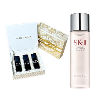 SK-II （神仙水）护肤精华露 230ml+迪奥 迷你唇膏礼盒（3支装）1.5g*3