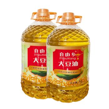 自由乡 大豆油 桶装非转基因原料 5L/桶