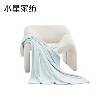 水星家纺 小方格/菠萝格毛巾毯100*140cm 薄空调毯多功能毯午睡毯