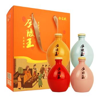 庐陵王 房县鲜洑汁黄酒 合家欢 12度 坛装礼盒 500ML*4坛