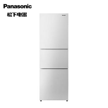 松下/Panasonic 三开门冰箱风冷无霜60cm超薄嵌入式265L家用纤薄电冰箱 二级能效 NR-EC26WPA-W