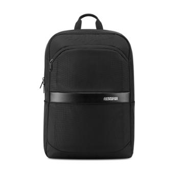 美旅（AMERICAN TOURISTER）皮质时尚拼接简约双肩背包黑色NG1