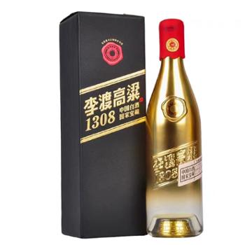 李渡 1308高粱酒 52度 元窖香型白酒 单瓶礼盒装 520ml