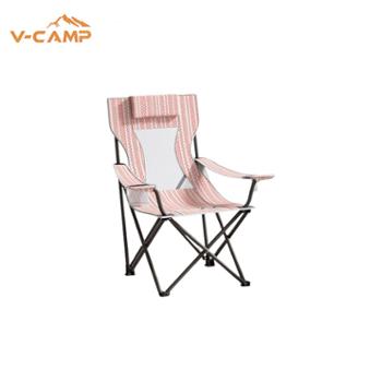 威野营（V-CAMP）躺椅折叠椅 夏季透气网纱 午休椅便携式沙发椅 沙滩椅 户外折叠椅QC2007