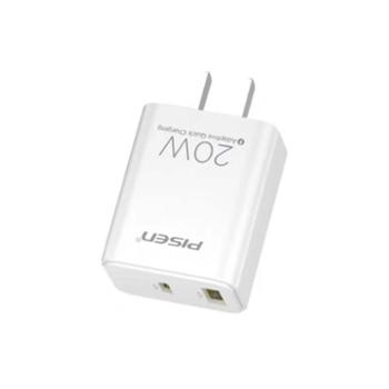 品胜/Pisen 双口20W A+C直插脚氮化镓快充充电器 FYD-KLN-41 双头Type-c快充线