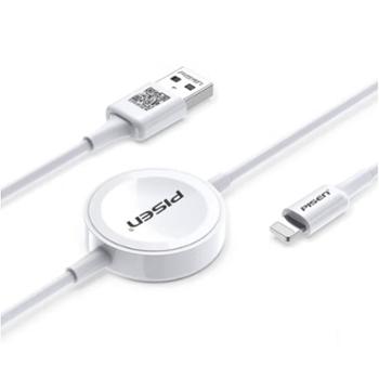 品胜/Pisen iWatch二合一Lightning充电线1.5m AL-wc01-1500 一线两用丨手表手机同时充