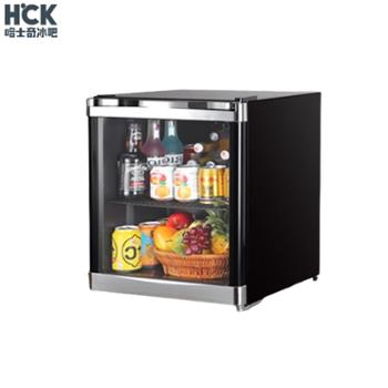 哈士奇/HCK 小冰箱42升家用冷藏玻璃门保鲜单门迷你客厅冰吧 SC-46BBA
