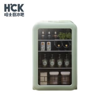 哈士奇/HCK 单门冰吧130升冷藏饮料茶叶保鲜立式玻璃门冰吧保鲜柜 SC-130RBA-S 一级能效