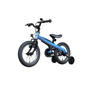 九号/Ninebot 儿童自行车3-6岁单车带辅助轮小孩铝合金脚踏车14英寸蓝色