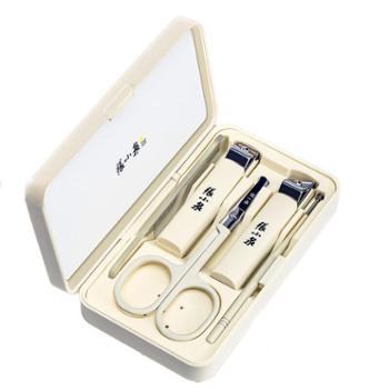 张小泉倾巧系列美容套装平口指甲钳斜口指甲钳亮甲挫鼻毛剪耳勺五件套&nbsp;H100031