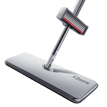 大卫免手洗平板拖一体化设计5层刮刀加厚拖布吸污除尘除毛发拖把&nbsp;P12-2（2拖布）