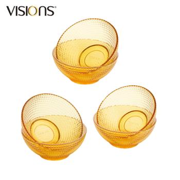 康宁VISIONS琥珀色餐具晶莹系列6件组（6个小碗）VS-AMR6/KZYL