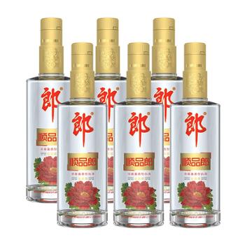 郎 顺品郎（金盖）45度兼香型光瓶白酒 480ml*6瓶/非原箱