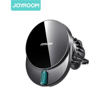 机乐堂车载磁吸无线快充固定支架自动感应开合出风口导航支架线充支架-出风口款 JR-ZS409黑色