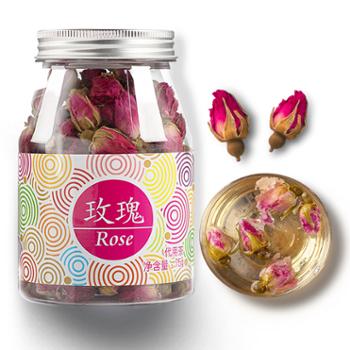 虎标玫瑰花茶&nbsp;重瓣红玫瑰100g罐装