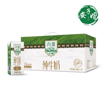安子婿 3.8g原生乳蛋白纯牛奶 200g*10瓶*4箱