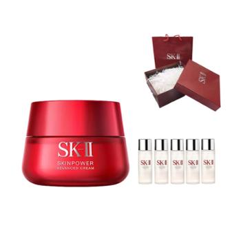 SK-II 赋能焕采精华霜大红瓶面霜礼盒 面霜80g+神仙水30ml*5