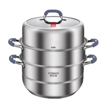 康巴赫 蒸锅/汤锅 家用不锈钢双层三层防烫蒸锅蒸汤锅22cm/26cm/28cm/30cm/32cm