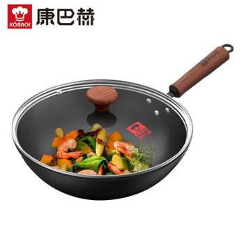 康巴赫 炒锅 精铁铁锅无涂层 防锈炒菜锅 老铁锅炒菜锅