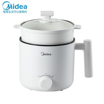 美的电煮锅&nbsp;电热锅&nbsp;宿舍小电锅&nbsp;电蒸锅&nbsp;学生寝室一体泡面小火锅&nbsp;多功能锅&nbsp;XZE1613&nbsp;1.7L&nbsp;配蒸笼&nbsp;额定功率600W