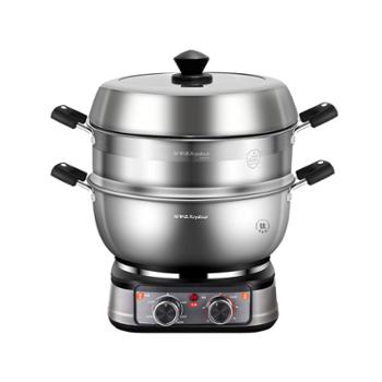 荣事达 多功能电火锅电蒸锅 RDG-ZH32GB6S 三层纯钛锅胆 上蒸下煮