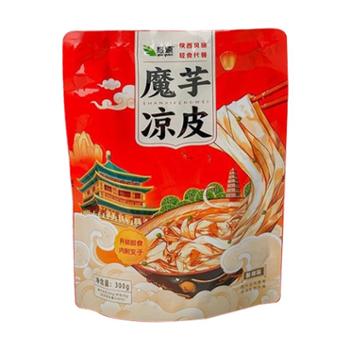 悠源 代餐魔芋凉皮开袋即食 低脂饱腹带料包 300g*6袋